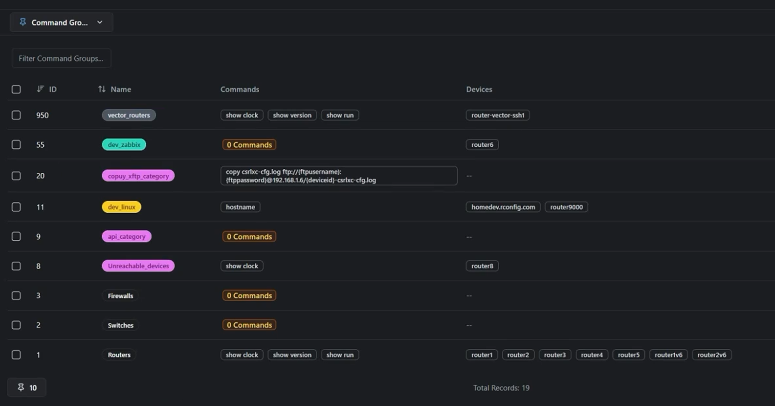 Devices & Command Groups demo poster